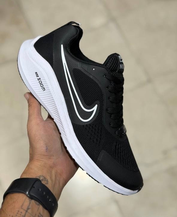 کتونی اسپرت ورزشی مردانه nike zoom رنگ مشکی زیره سفید